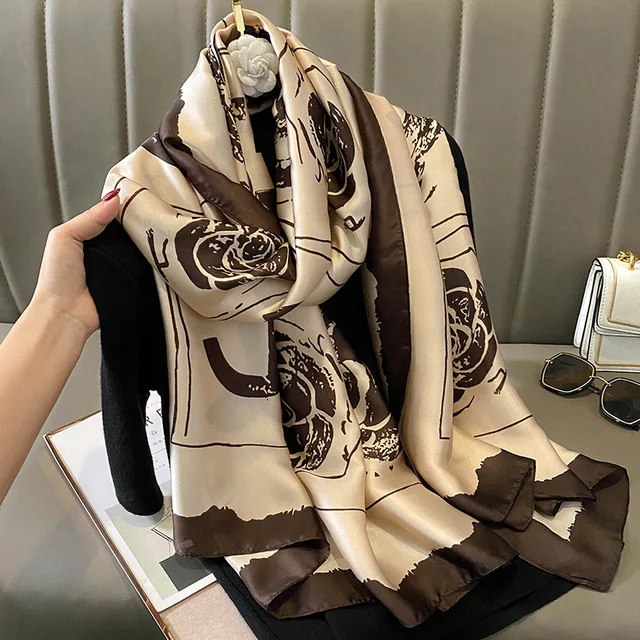 Breathable Silk Scarf – Glossy Finish with Elegant Drape