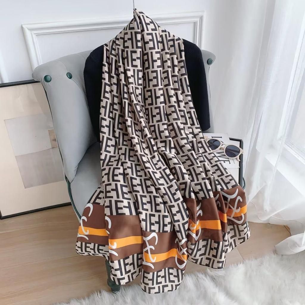 Breathable Silk Scarf – Glossy Finish with Elegant Drape