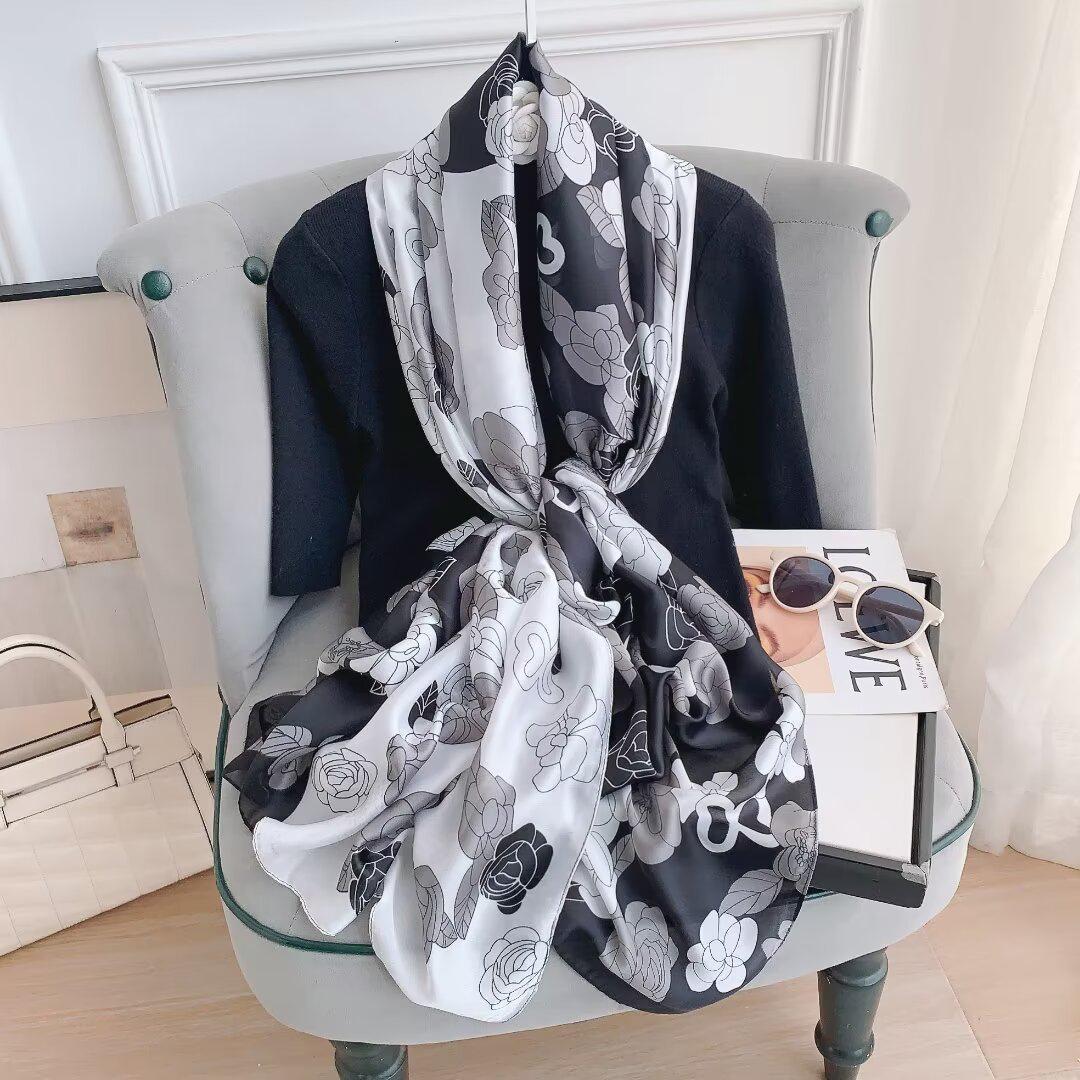 Breathable Silk Scarf – Glossy Finish with Elegant Drape