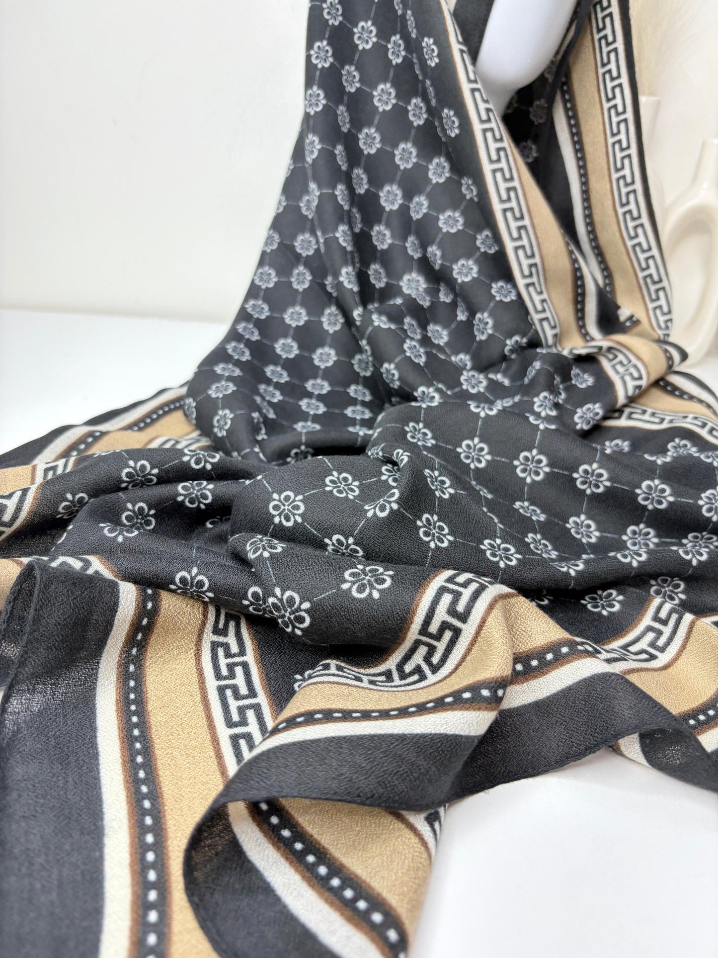 Elegant Viscose Scarf, Lightweight and Breathable