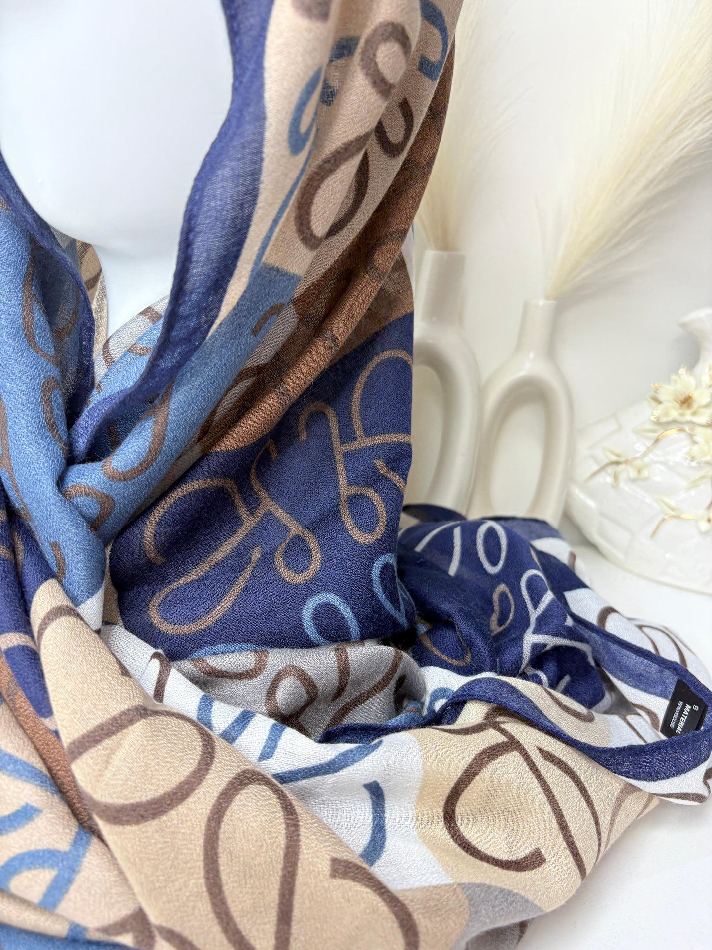 Elegant Viscose Scarf, Lightweight and Breathable