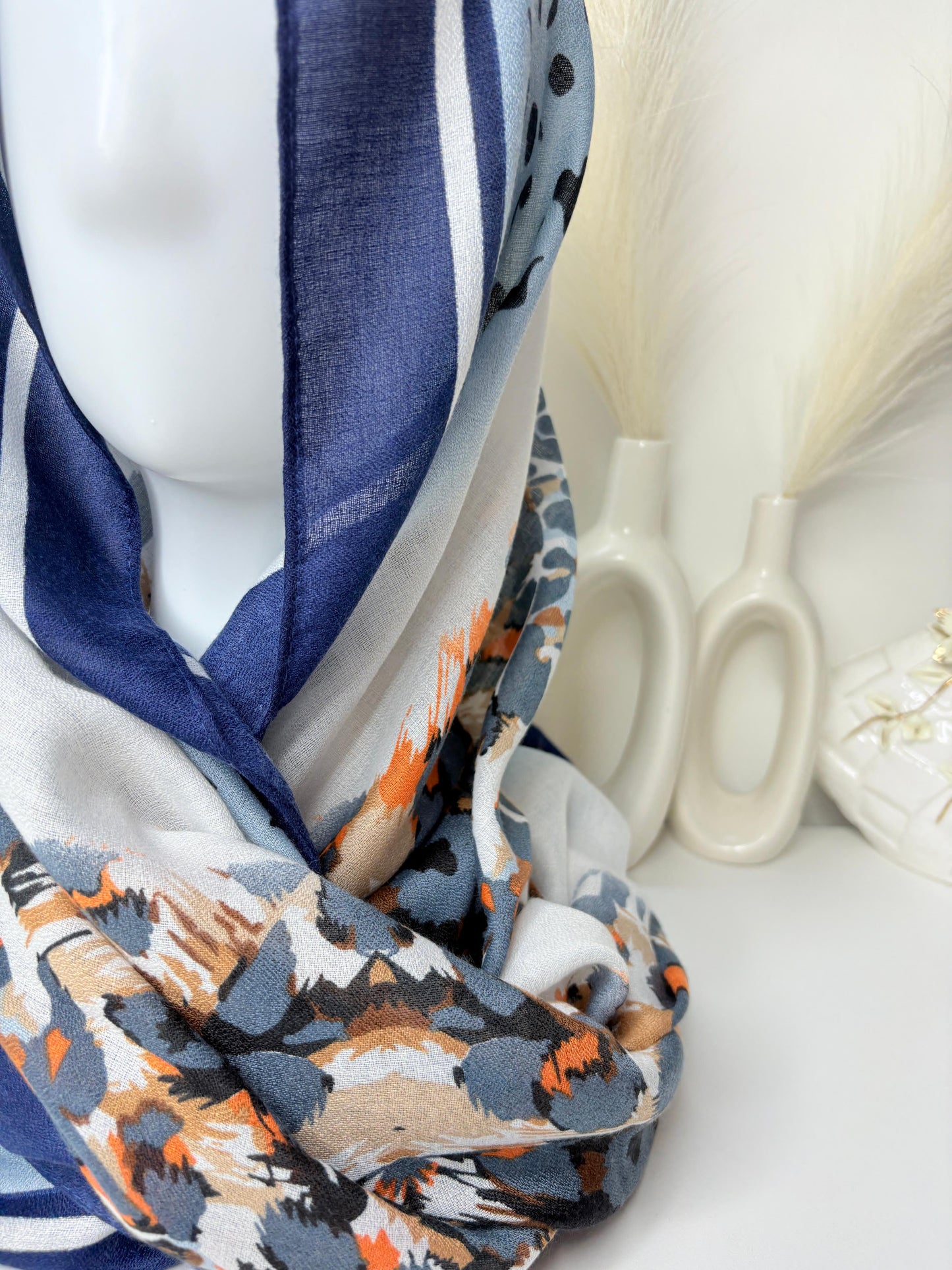 Elegant Viscose Scarf, Lightweight and Breathable