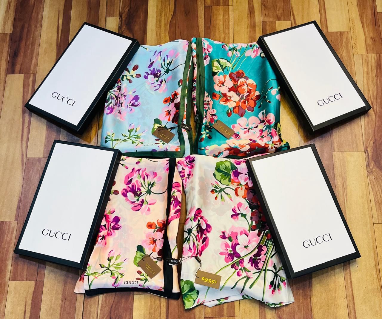 Luxury Brand G Printed Silk Scarf