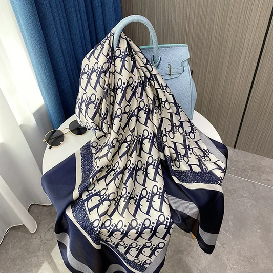 Breathable Silk Scarf – Glossy Finish with Elegant Drape
