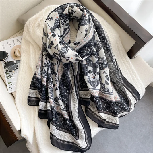 Everyday Viscose Scarf for Modest Fashion – Charcoal Grey Finish