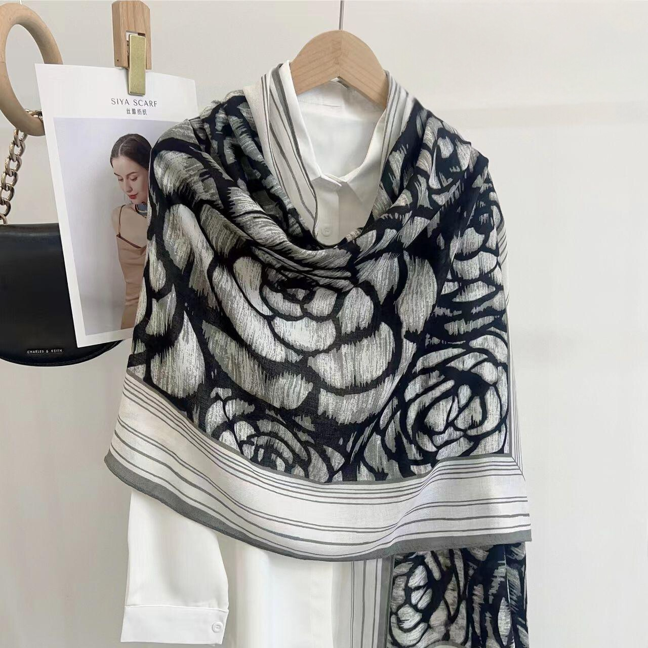 Everyday Viscose Scarf for Modest Fashion – Charcoal Grey Finish