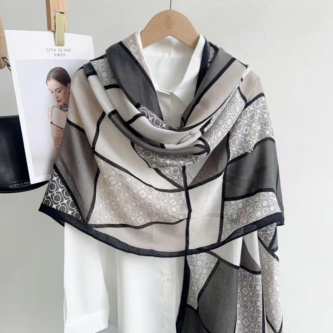 Everyday Viscose Scarf for Modest Fashion – Charcoal Grey Finish