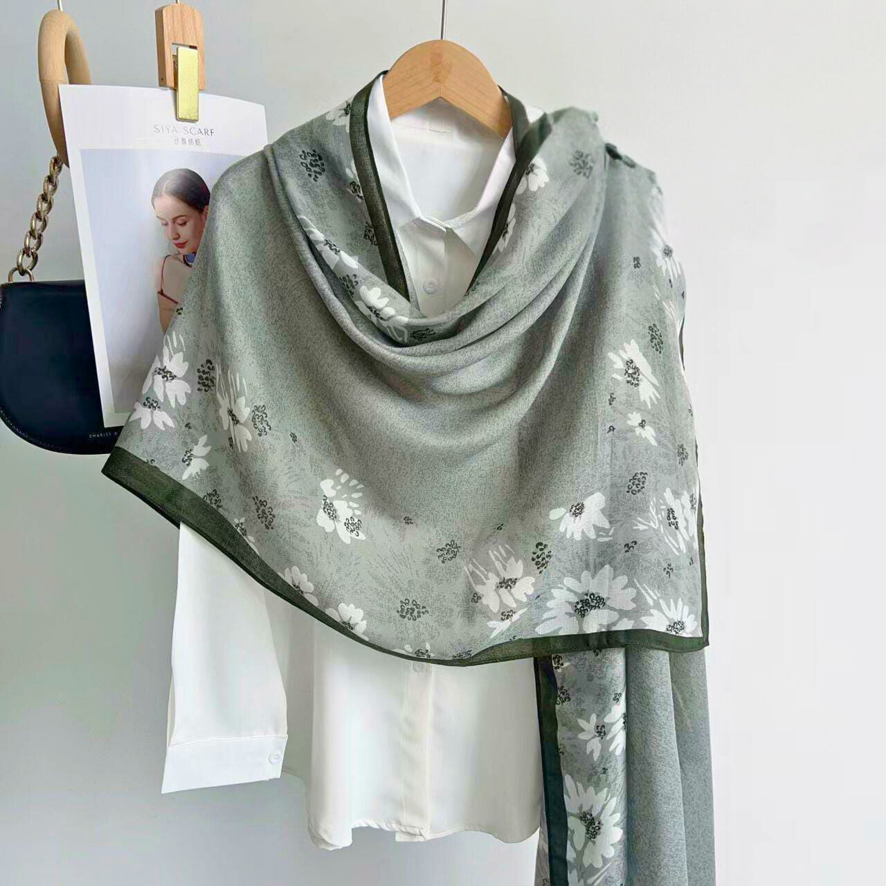 Everyday Viscose Scarf for Modest Fashion – Charcoal Grey Finish
