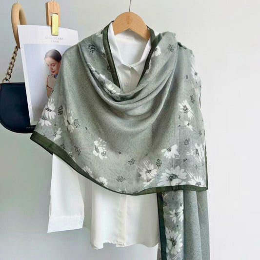 Everyday Viscose Scarf for Modest Fashion – Charcoal Grey Finish
