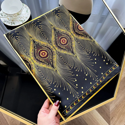 Peacock Bloom Printed Silk Scarf