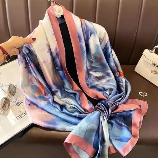 Mistic Mosaic Printed Silk Scarf