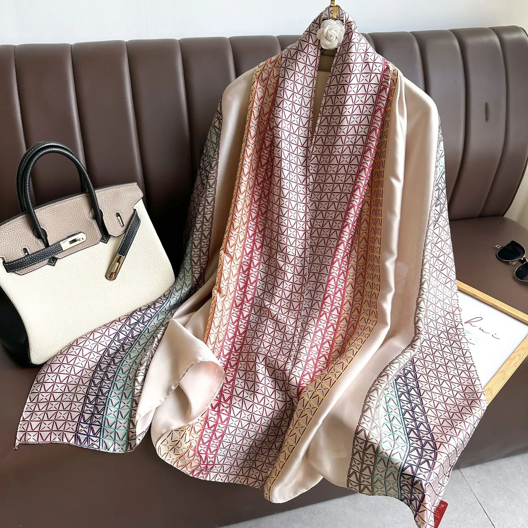 Moonlit Printed Silk Scarf