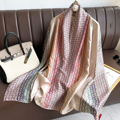 Moonlit Printed Silk Scarf