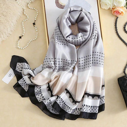 Breathable Silk Scarf – Glossy Finish with Elegant Drape