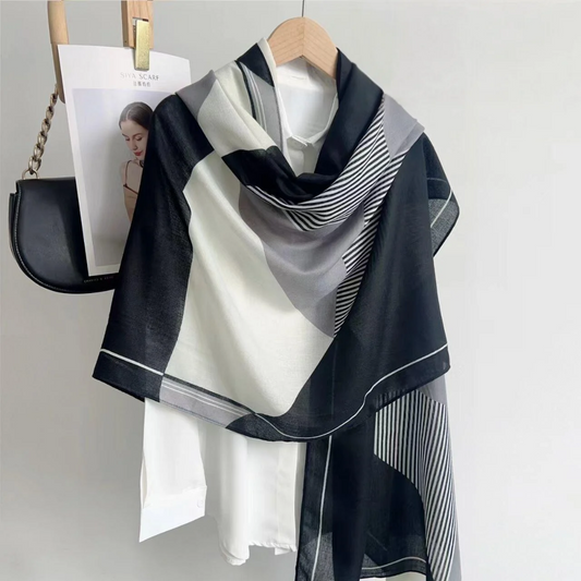 Everyday Viscose Scarf for Modest Fashion – Charcoal Grey Finish