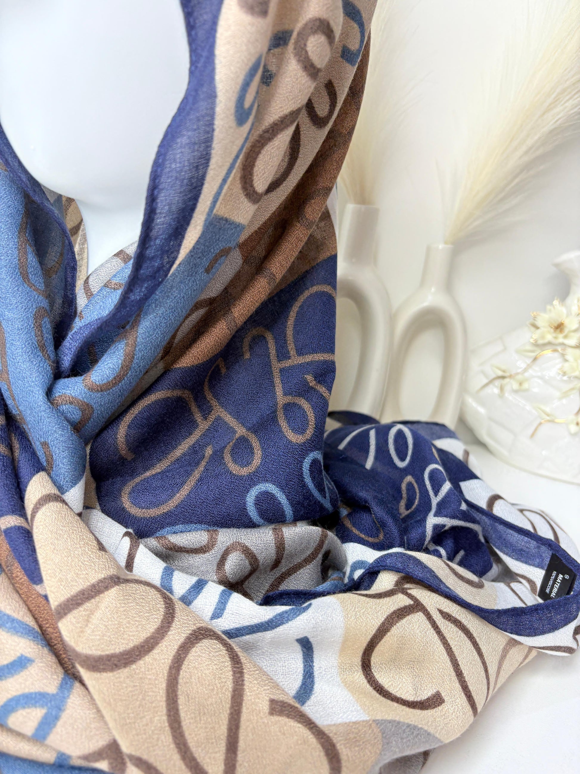 Elegant Viscose Scarf, Lightweight and Breathable