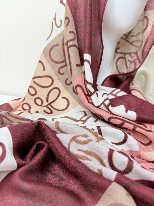 Elegant Viscose Scarf, Lightweight and Breathable