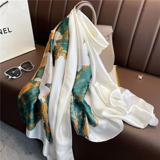 Breathable Silk Scarf – Glossy Finish with Elegant Drape