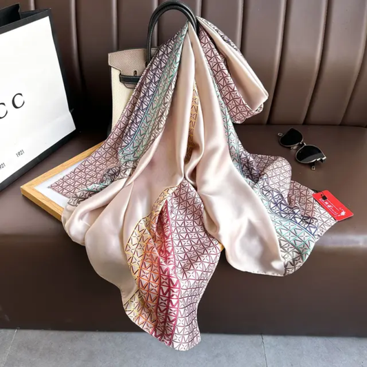 Moonlit Printed Silk Scarf