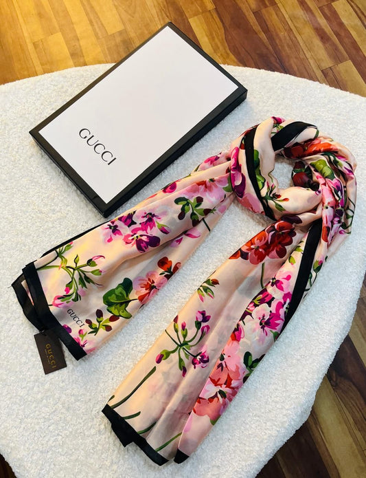 Luxury Brand G Printed Silk Scarf