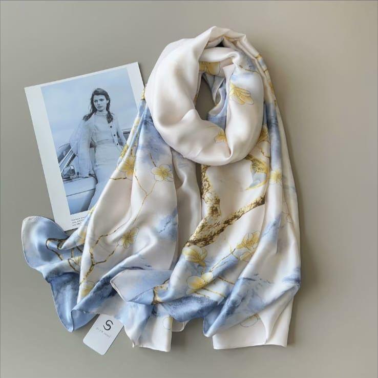 Jasmine Echo Printed Silk Scarf