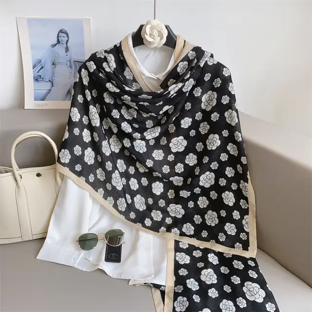 Elegant Viscose Scarf, Lightweight and Breathable