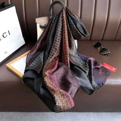 Sky Moonlit Printed Silk Scarf