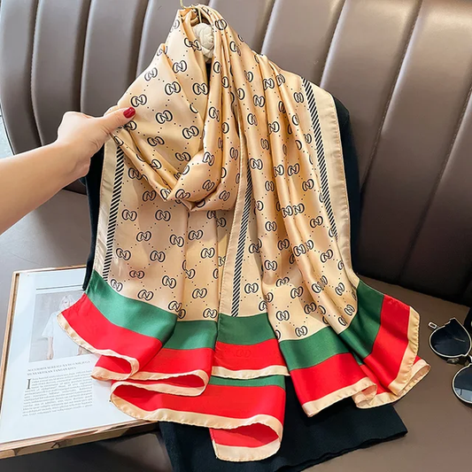 Breathable Silk Scarf – Glossy Finish with Elegant Drape