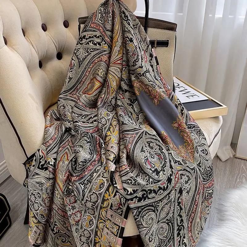 Breathable Silk Scarf – Glossy Finish with Elegant Drape