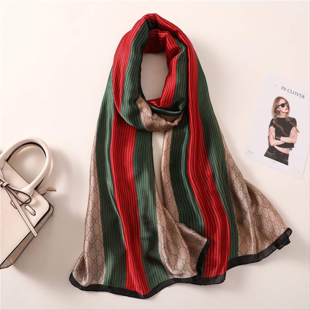 CC Scroll Brand Printed Silk Scarf